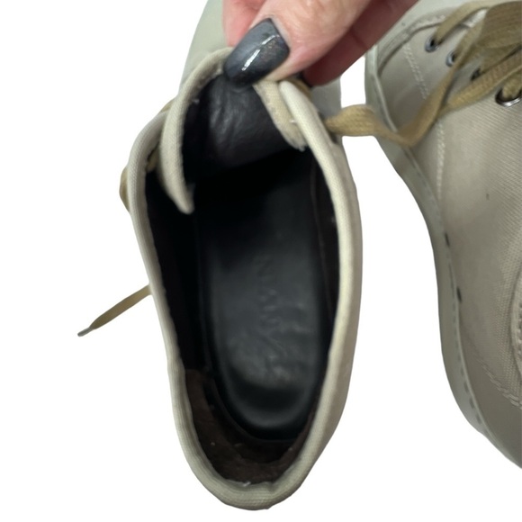 LANVIN OF PARIS TRAINER low top canvas sneakers, beige size 8 - Picture 7 of 14